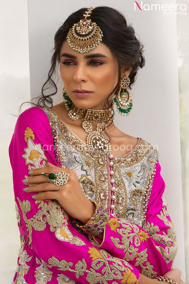 magenta color dresses pakistani