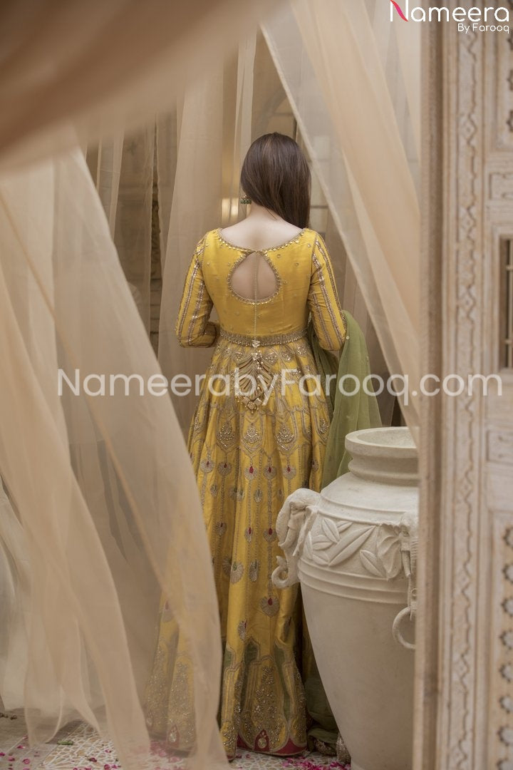 Embroidered Mehndi Dress 