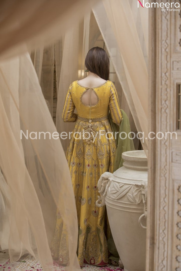 Embroidered Mehndi Dress 