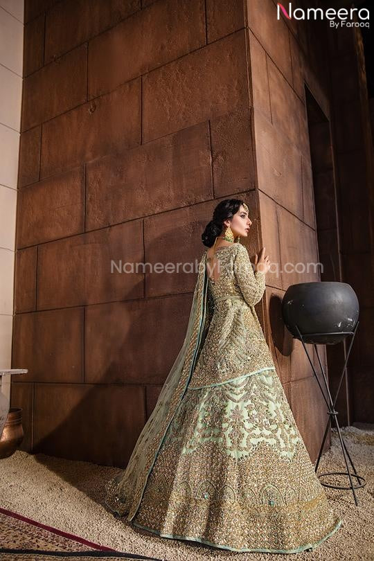 mint green bridal dress