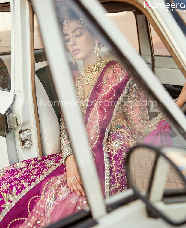 net bridal lehenga