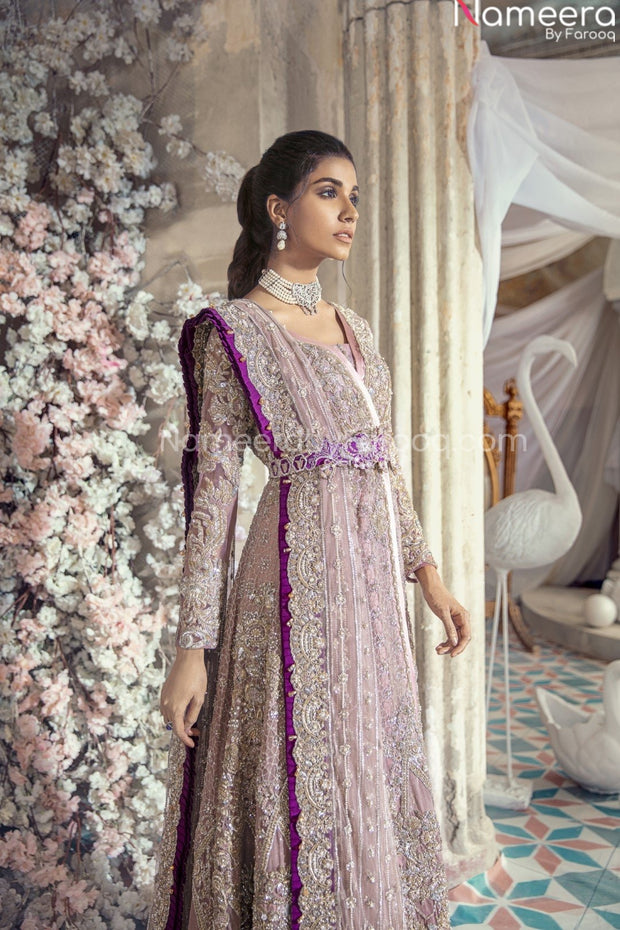 net bridal lehenga