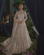 off white and gold lehenga