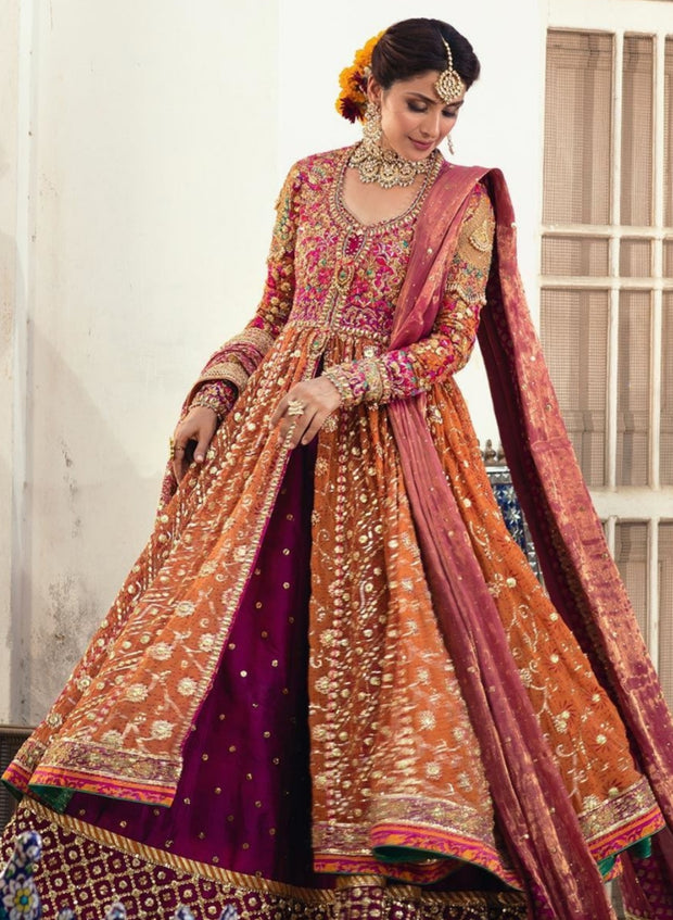 Kalidaar Heavy Embroidered Bridal Lehenga 1