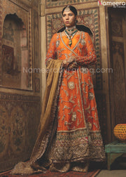 orange bridal lehenga