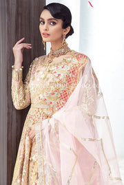 Pakistani Designer Orange Bridal Lehenga Dress #