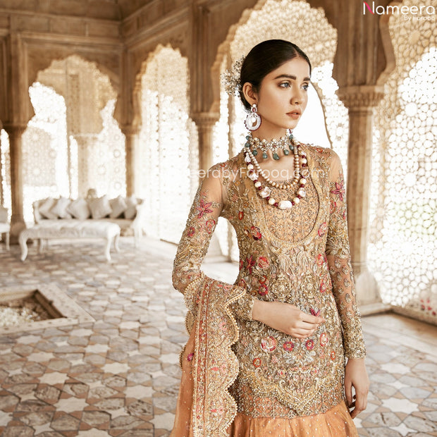 orange lehenga