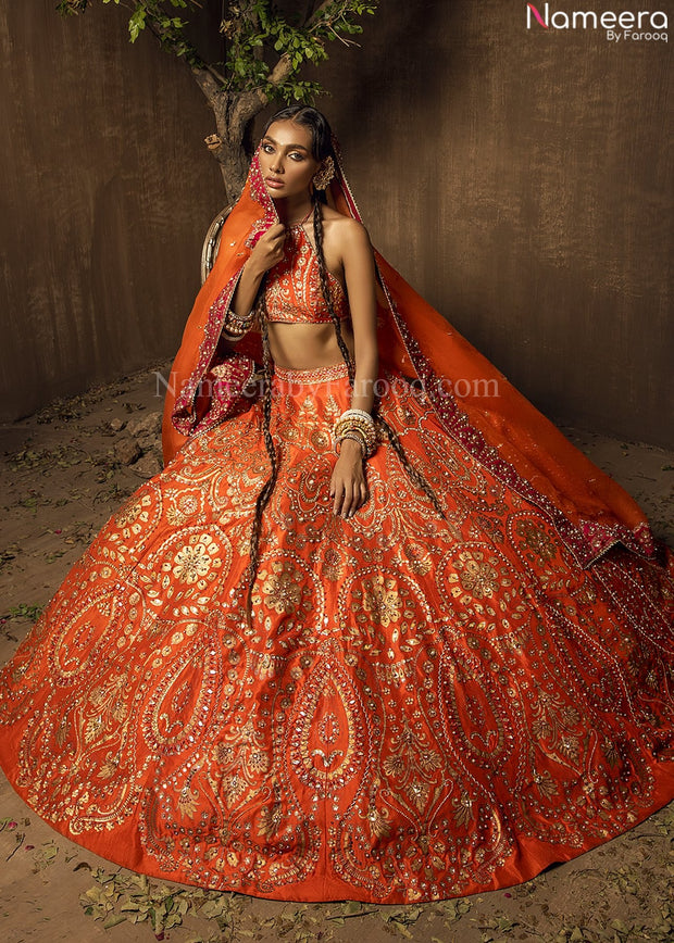orange lehenga choli online