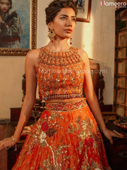 Orange Lehenga for Bride