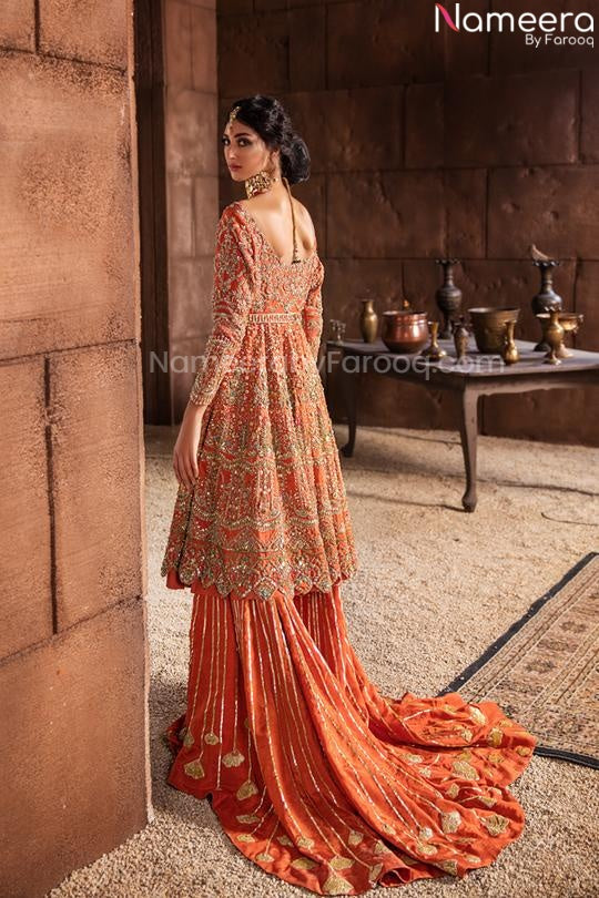 Orange Lehenga Kameez