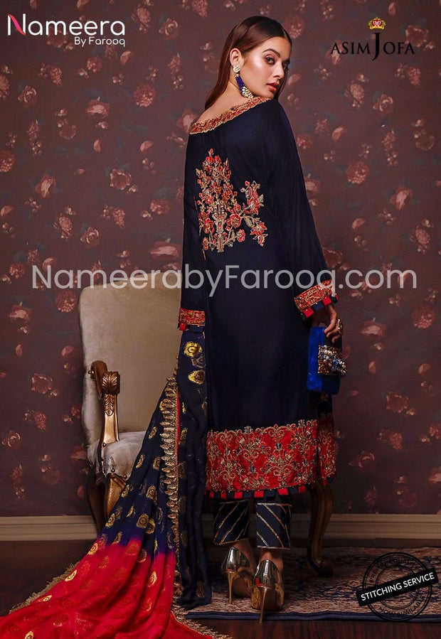 pakistani velvet dress 
