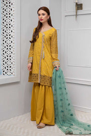 Beautiful Pakistani Eid dress in lavish mustard # P2226