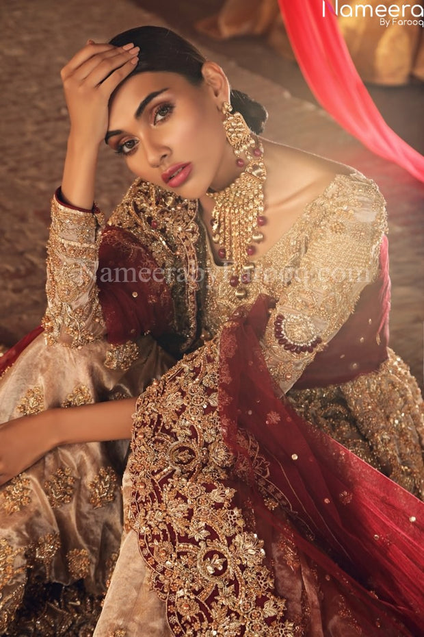 pakistani bridal red dress