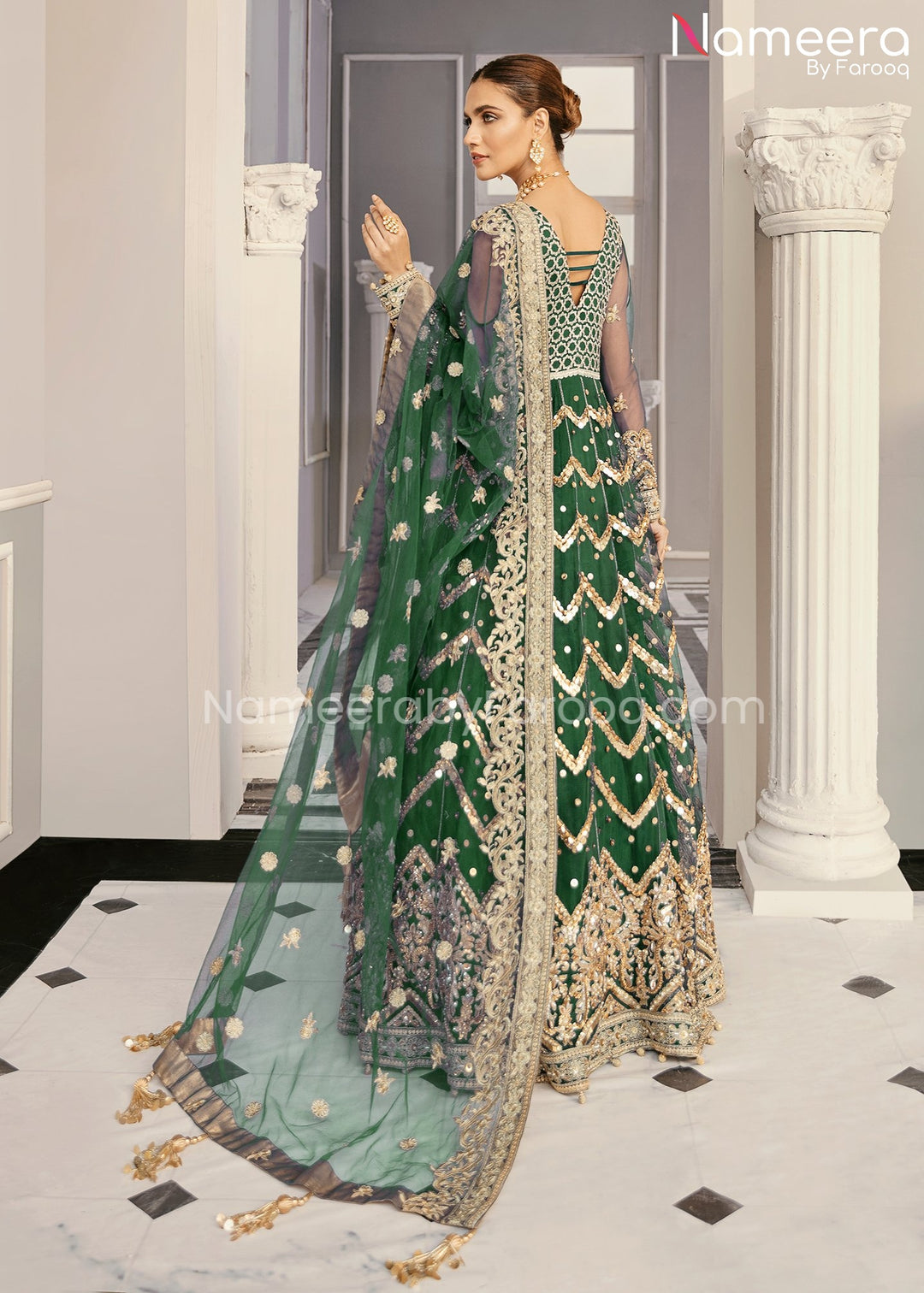Pakistani Long Net Frocks