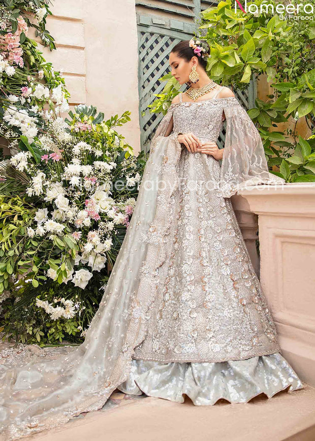 Pakistani White Gharara 