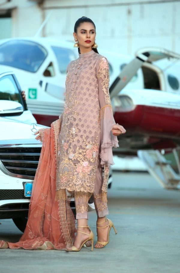 Elegant Eid Dress in Soft lavender