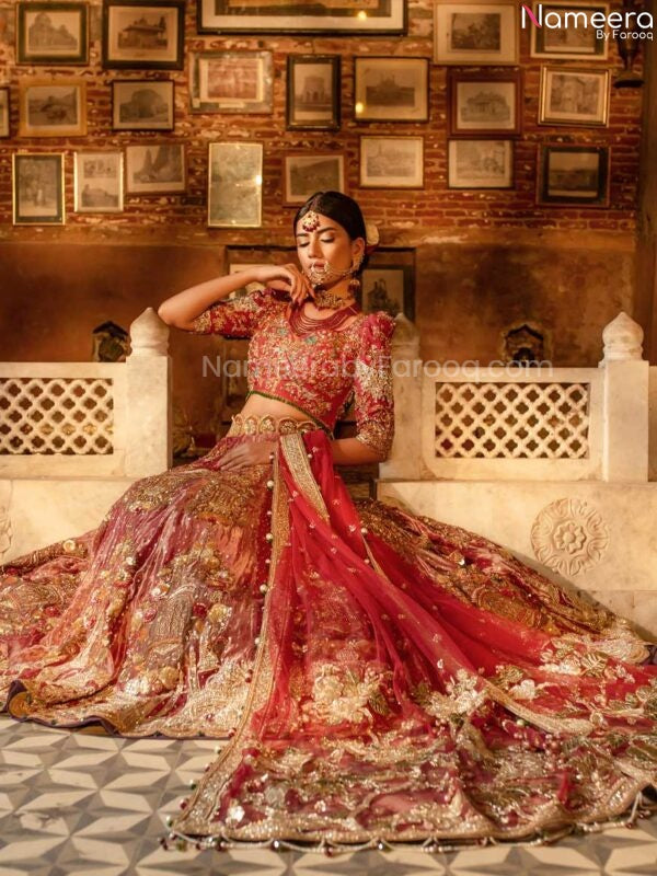 Peach Bridal Lehenga 