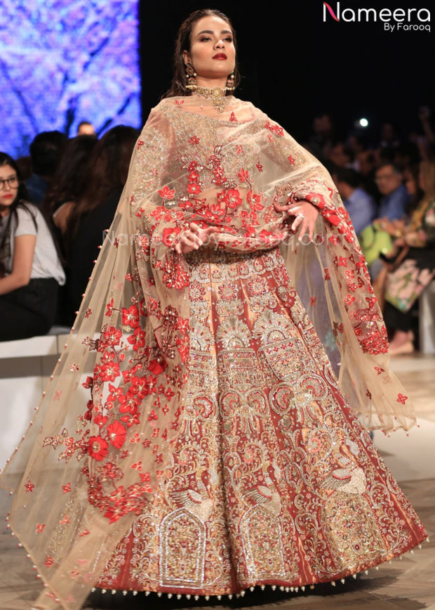 Peach Lehenga 