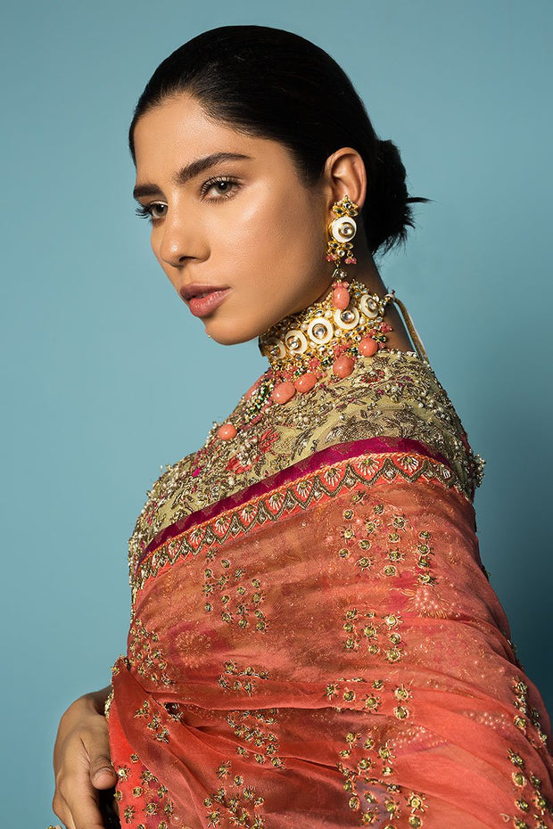 peach lehenga