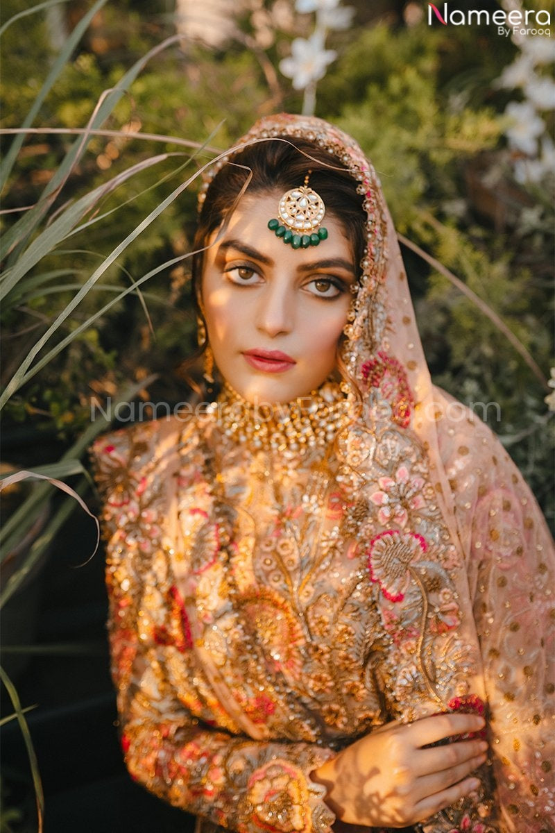 peach lehenga