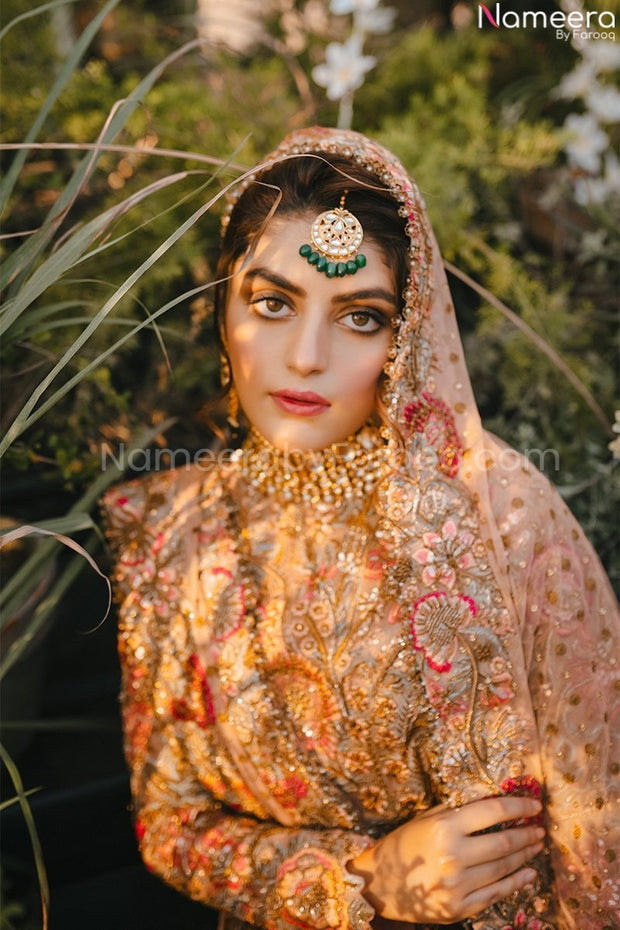 peach lehenga