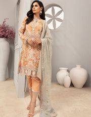 Peach organza dress
