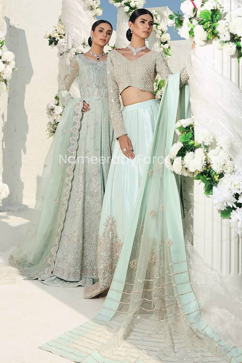 pink and silver lehenga choli