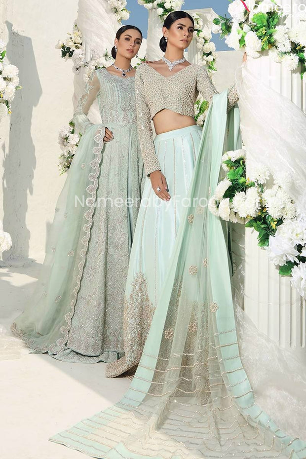 pink and silver lehenga choli