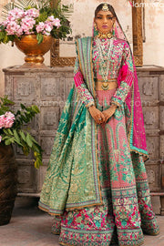 pink blue lehenga