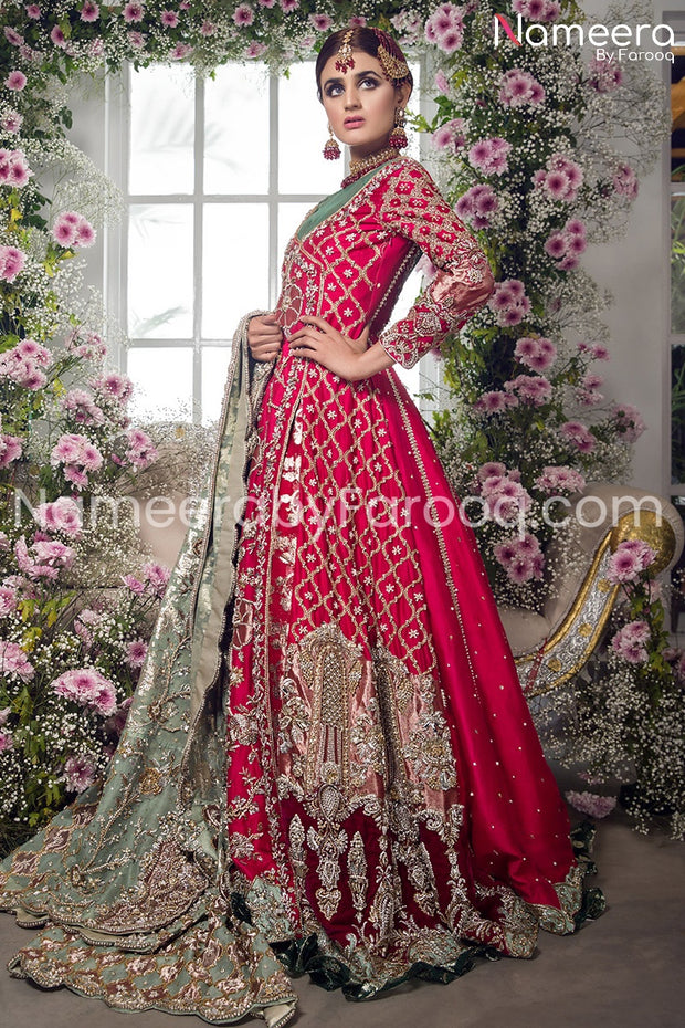 pink bridal dress Pakistani 2021