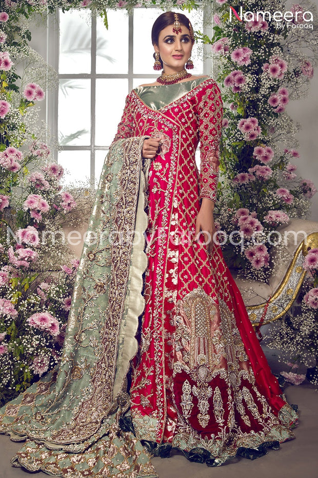 pink bridal dress Pakistani online 2021