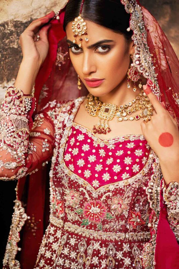 pink bridal lehenga