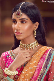 pink bridal lehenga