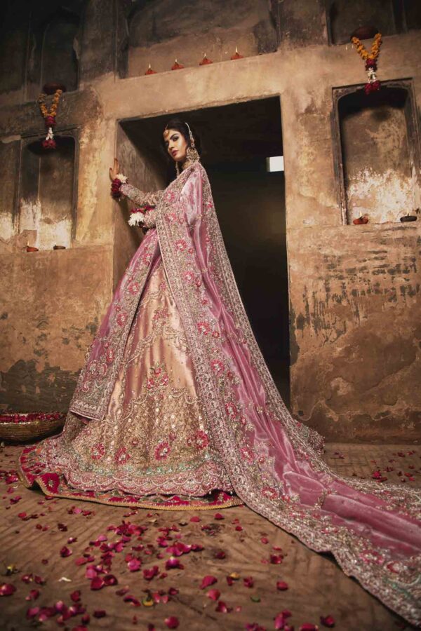 pink bridal lehenga