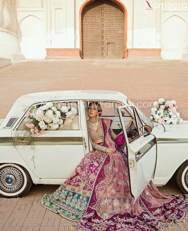 pink bridal choli