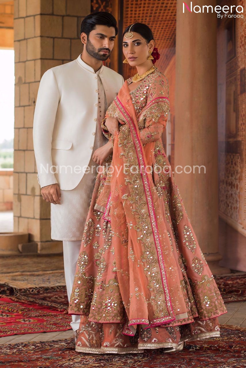pink bridal lehnga