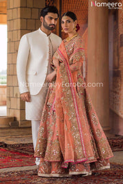 pink bridal lehnga