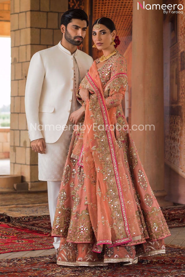 pink bridal lehnga