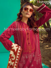 Pink embriodered dress eid online 2021