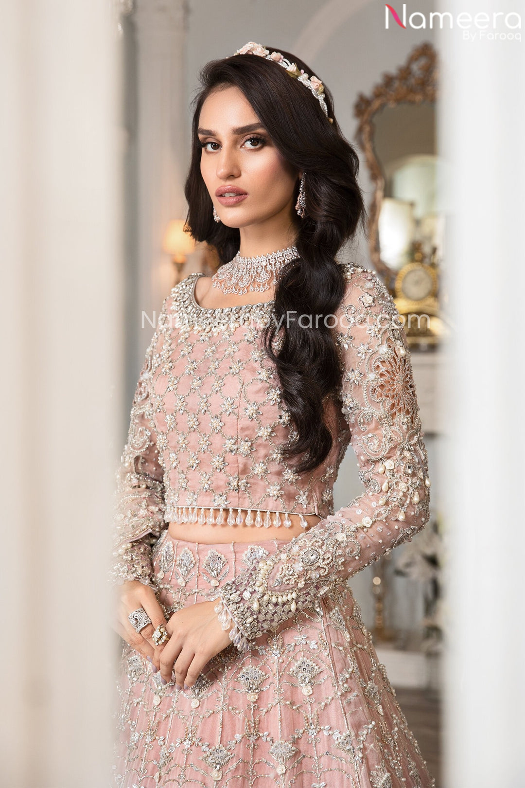 Blush pink asian dress outlet