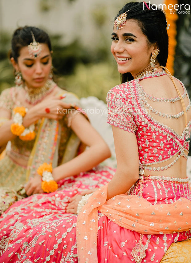 pink lehnga