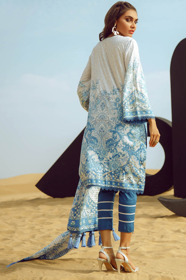blue lawn dress designs Blue Lawn Dress Pakistani in Kameez and Trouser Style