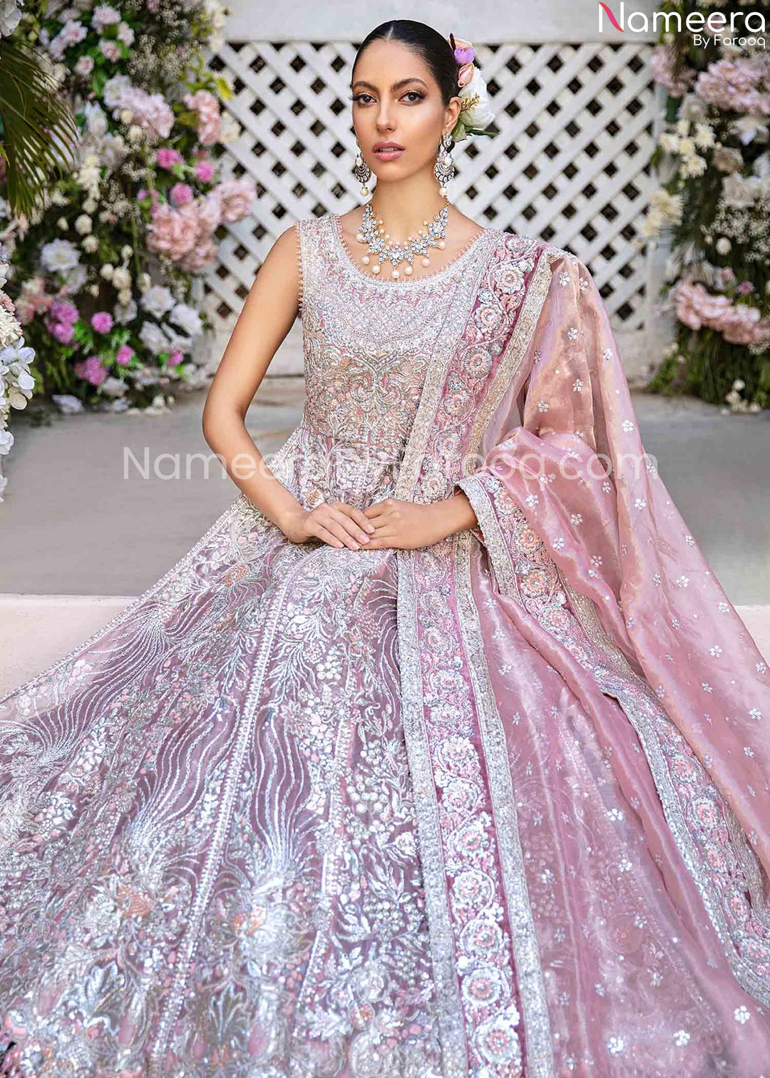 purple bridal lehenga
