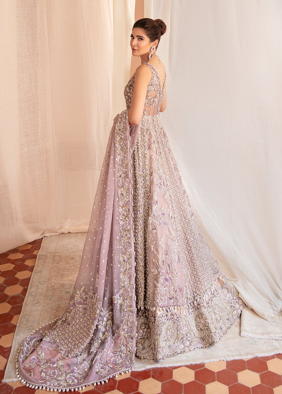 purple lehenga