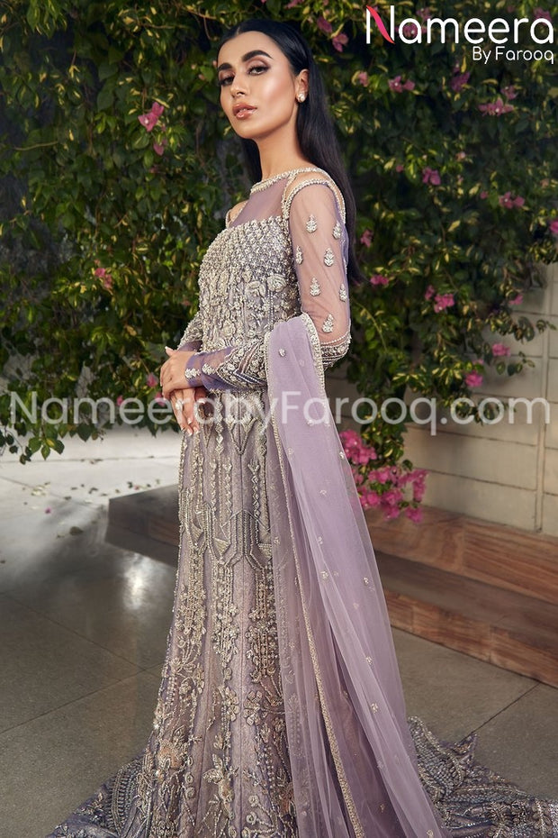 purple pakistani bridal dresses ONLINE
