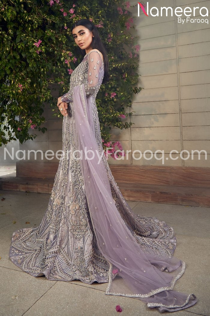 Designer Gown Purple Pakistani Bridal Dresses Online 2021 – Nameera by ...