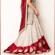 Stylish Cut-work Off White Lehenga 1