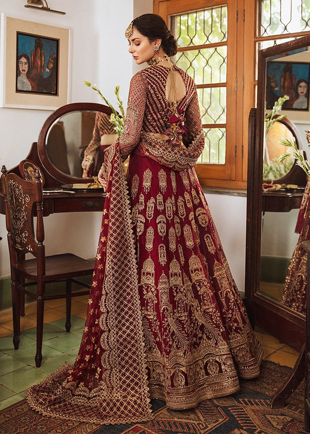 Red lehega choli