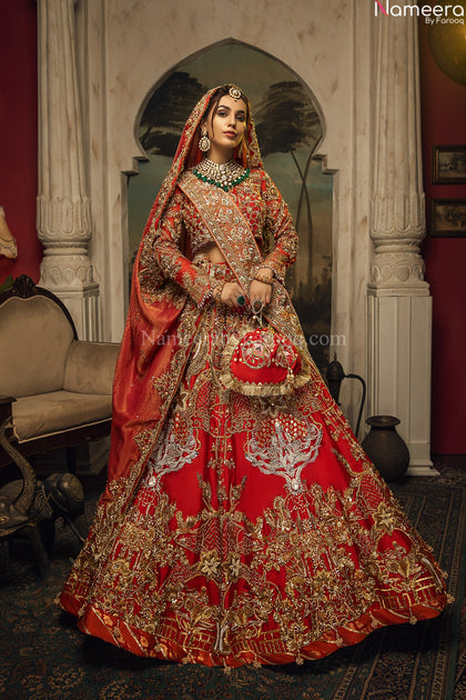 Premium Designer Indian Bridal Dresses in Lehenga Choli – Nameera by Farooq