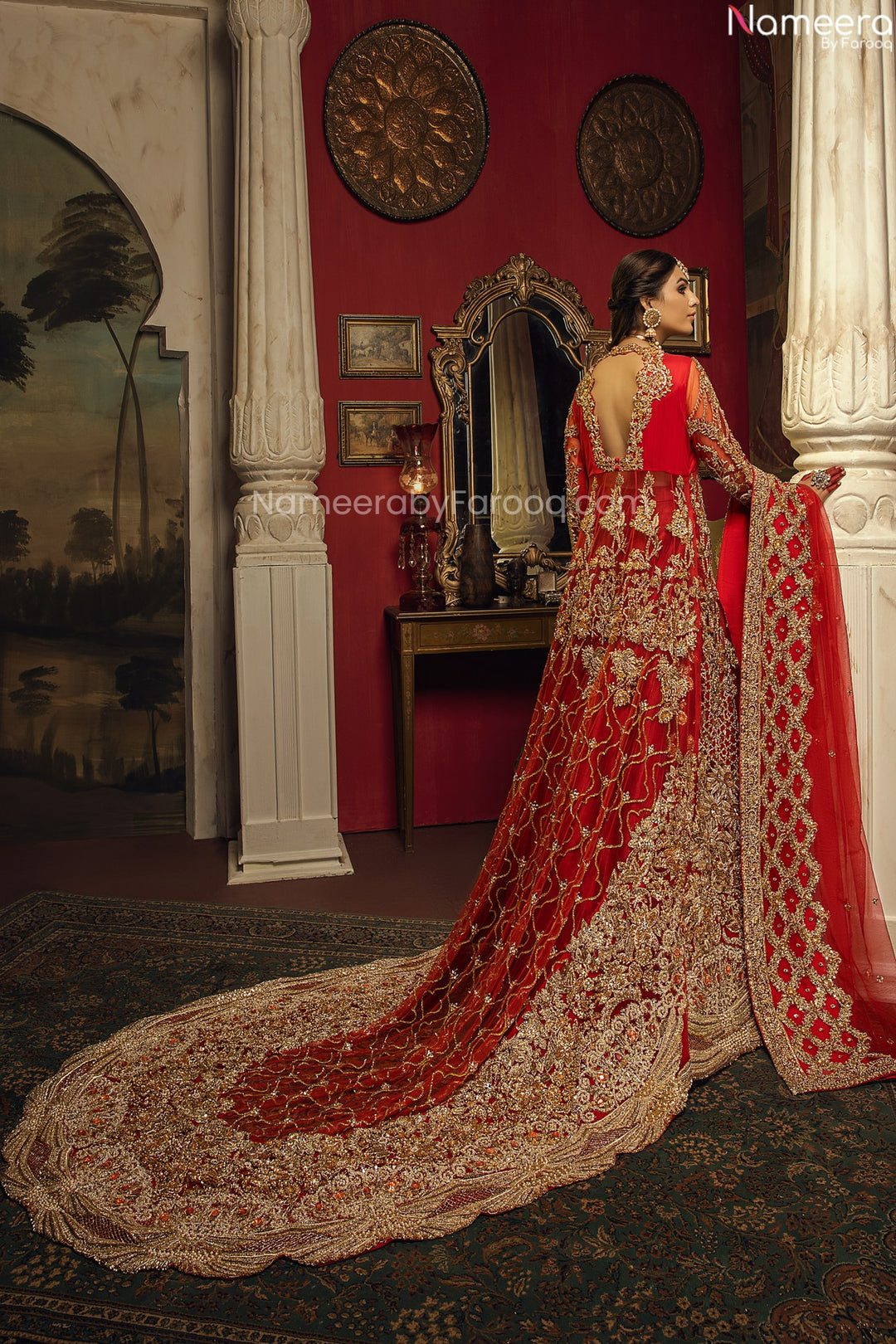 red bridal lehenga choli